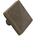 Gliderite 1.125 Inch Antique Brass Square Pyramid Cabinet Knobs Pack Of 25 Multicolor