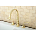 Polished Brass 3 Hole Kitchen Faucet
