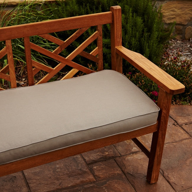 Clara Taupe Outdoor Sunbrella Bench Cushion