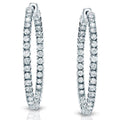 Auriya 14K Gold 3 Carat Tw Small To Large Diamond Hoop Earrings