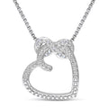 Miadora Sterling Silver And Diamond Accent Infinity Heart Necklace