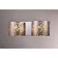 Aubrey 2 Light Chrome 16 Inch Crystal Wall Lamp
