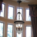Vashti 3 Light Clear Glass 12 Inch Chandelier With Bulbs