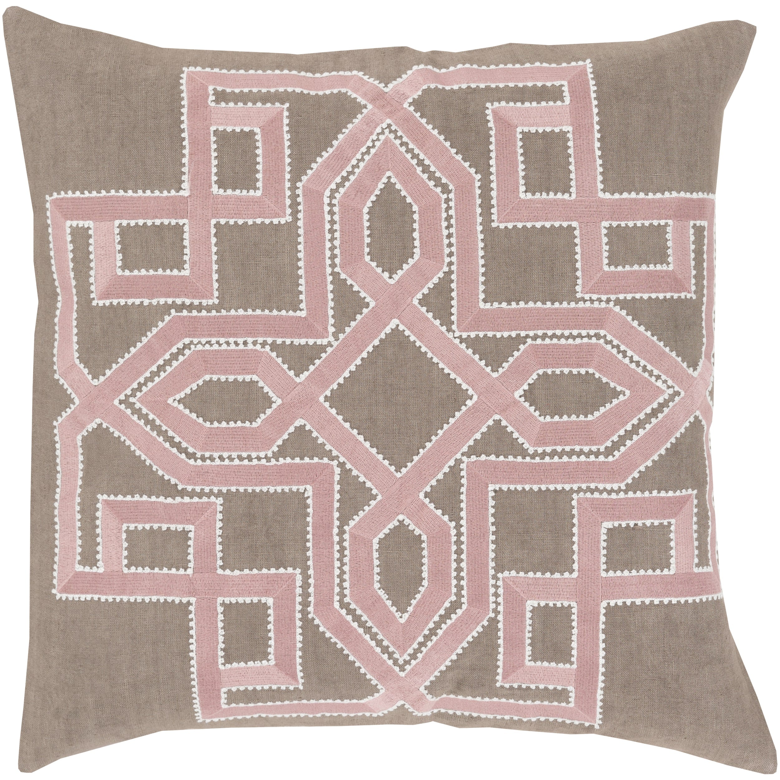 Decorative 20 Inch Poly Or Feather Down Filled Garcia Geometric Throw Pillow