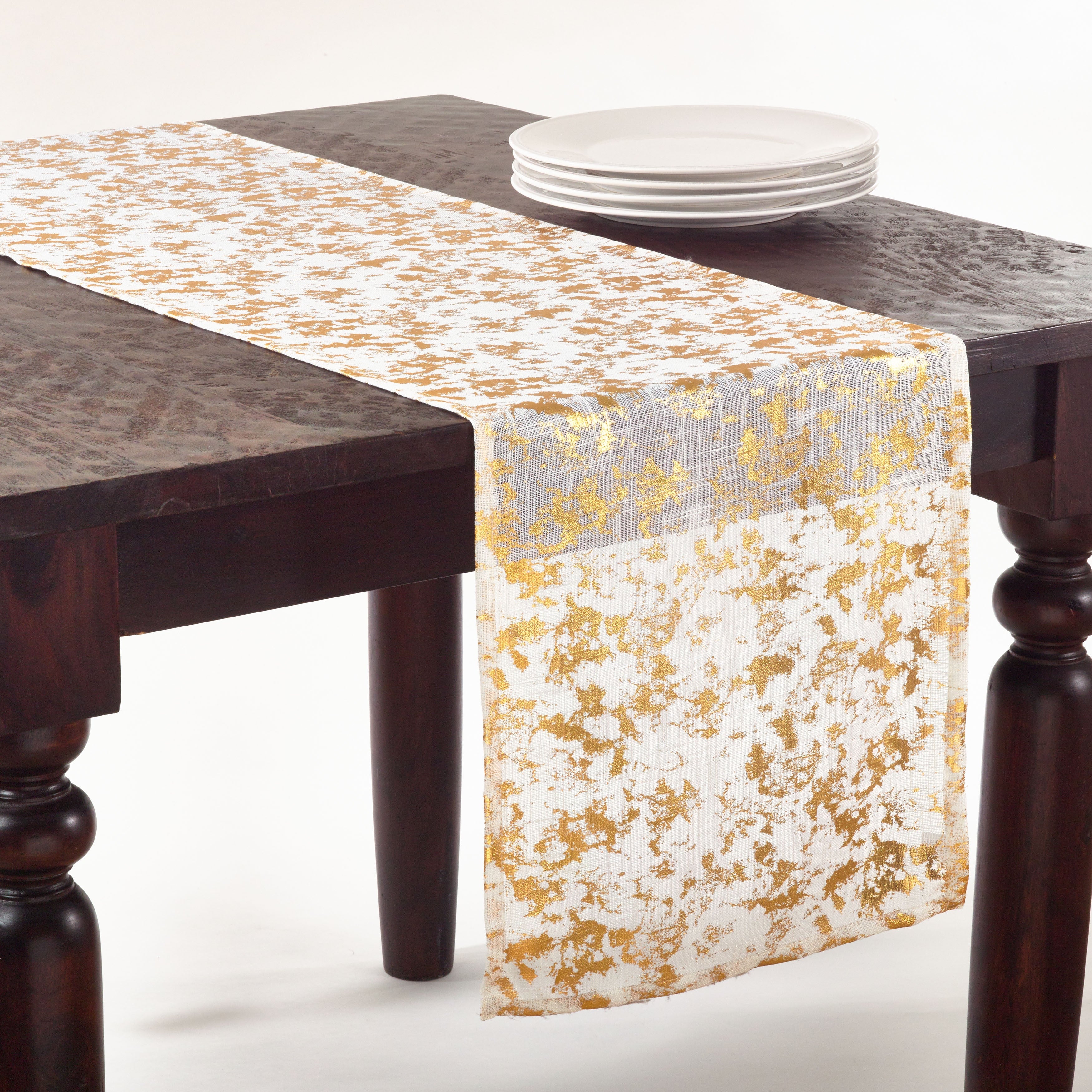 Abstract Brushed Foil Design Runner