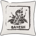 Decorative Brenna 22 Inch Shri Ganesh Feather Down Or Polyester Filled Printed Pillow