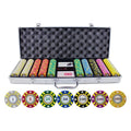 13.5 Gram 500 Piece Stripe Suited V2 Clay Poker Chips Set Multi