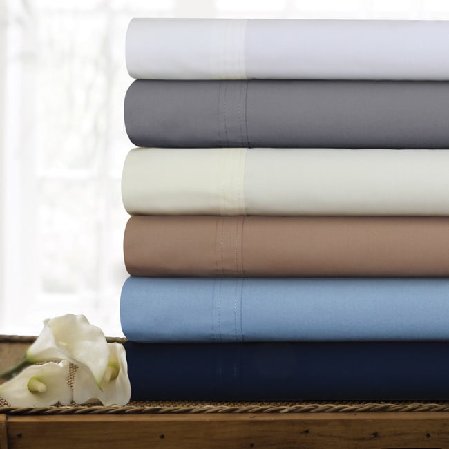 Solid 300 Thread Count Cotton Percale Pillowcases Set Of 2