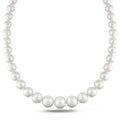 Miadora Signature Collection 14K White Gold Cultured South Sea White Pearl And Diamond Accent Strand Necklace 10 16 Mm