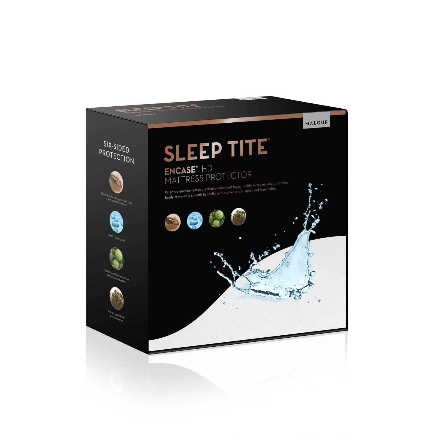 Sleep Title Encase Lab Certified Bedbug Proof Hypoallergenic Waterproof Mattress Encasement Protector