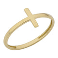 Fremada 10K Yellow Gold High Polish Cross Ring