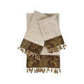 Sherry Kline China Art Brown 3 Piece Decorative Towel Set