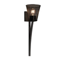 Justice Design Group Wire Mesh Sabre Black Cone Wall Sconce