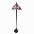 Chloe Tiffany Style Wisteria Floral Design 3 Light Antique Bronze Floor Lamp