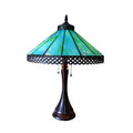 Chloe Tiffany Style Mission Design 2 Light Antique Bronze Table Lamp