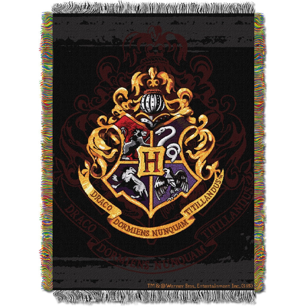 Ent 052 Harry Potter Hogwarts Decor Woven Tapestry Throw