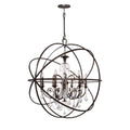 Copper Grove Poltava 6 Light English Bronze And Crystal Chandelier