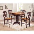 Iconic Furniture Company 42 X42 X60 Whiskey Mocha Napoleon Back Counter Height 5 Piece Dining Set