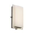Fusion Avalon Brushed Nickel Ada Led Small Outdoor Wall Sconce Opal Shade