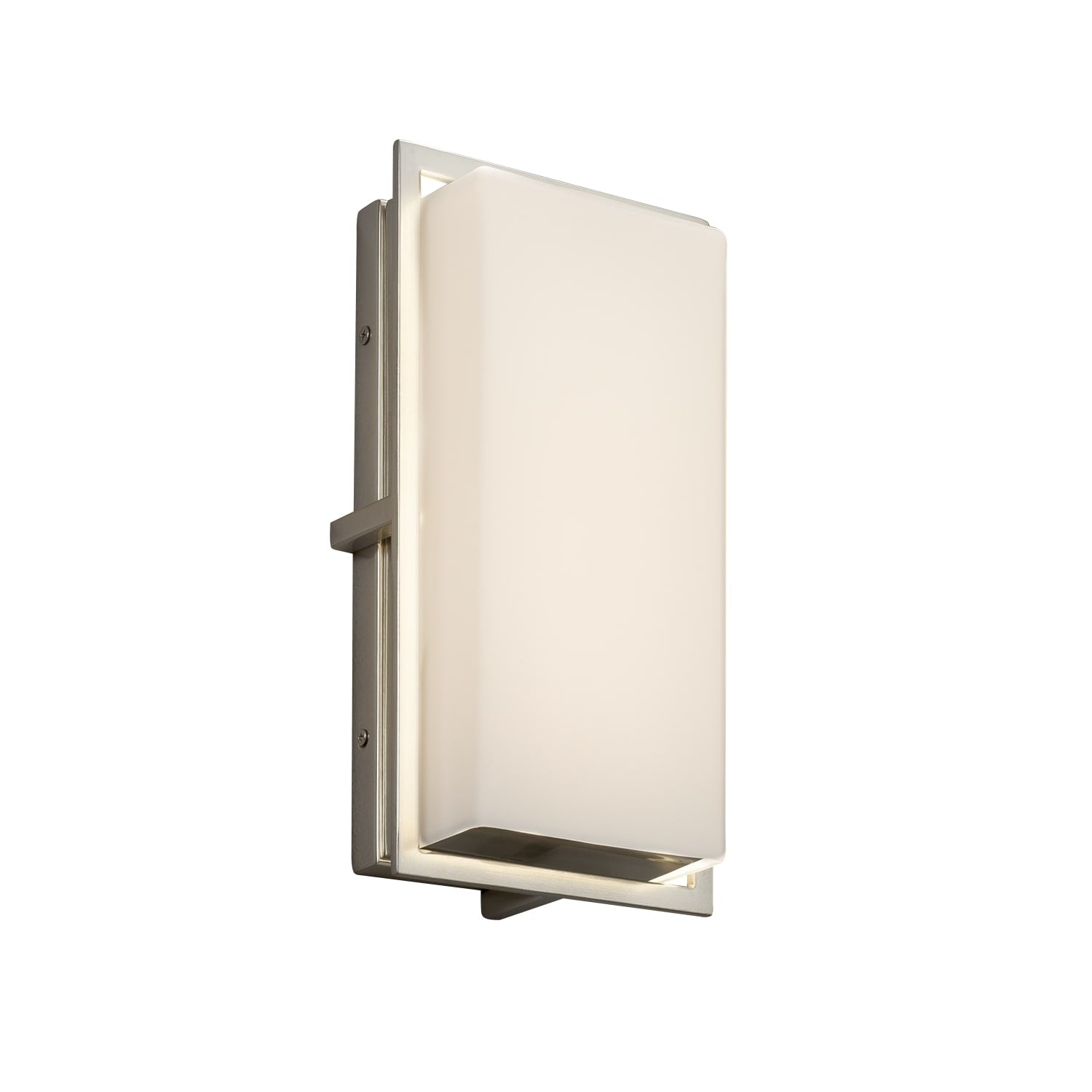Fusion Avalon Brushed Nickel Ada Led Small Outdoor Wall Sconce Opal Shade