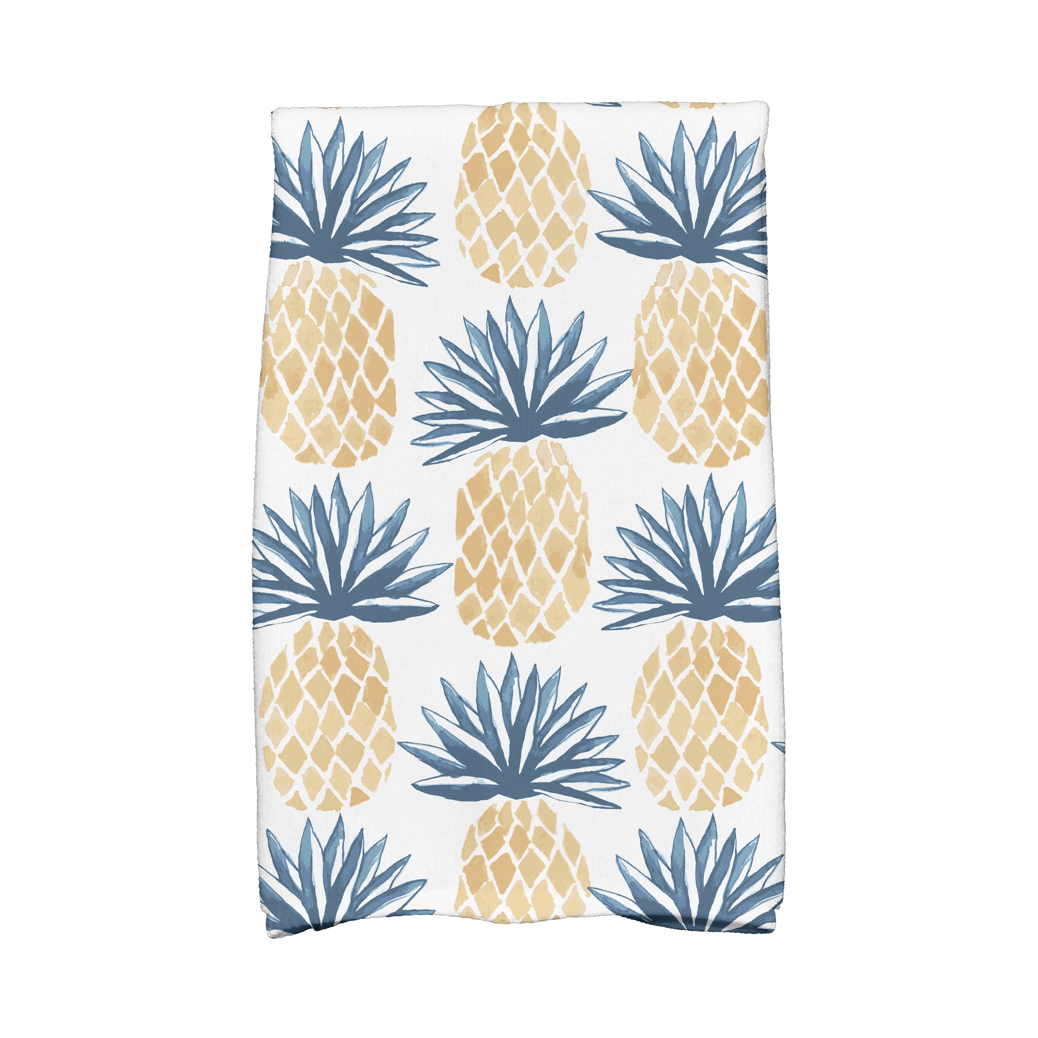 Pineapple Stripes Geometric Print Kitchen Towels