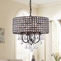 Darlic Antique Bronze Crystal 18 Inch 4 Light Pendant
