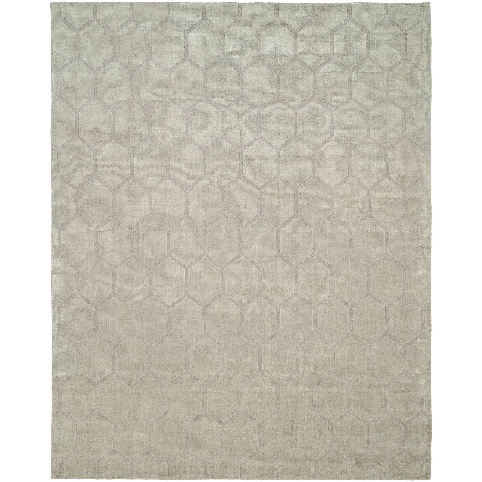 Avalon Pearl Grey Wool Handmade Area Rug 12 X 15
