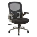 Big And Tall Black Mesh Back And Seat Executive Chair With Titanium Base