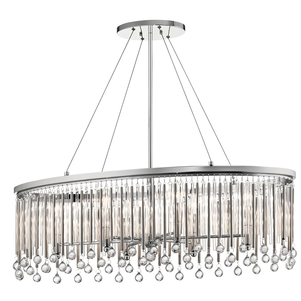 Kichler Lighting Piper Collection 6 Light Chrome Oval Chandelier