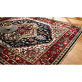 Umbria Black Red Wool Hand Knotted Rug 9 X 12 9 X 12