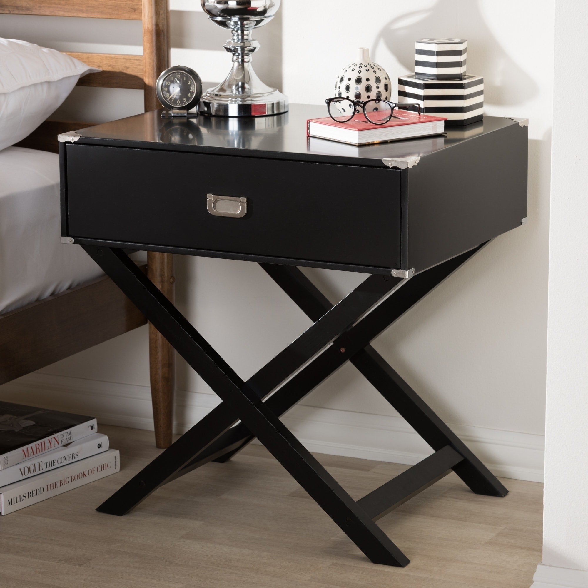 Contemporary 1 Drawer Nightstand By Baxton Studio