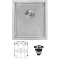 Ruvati 16 Inch Undermount 16 Gauge Zero Radius Bar Prep Sink Stainless Steel Single Bowl Rvh7111