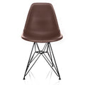 Nature Series Brown Wood Grain Dsr Mid Century Modern Dining Accent Side Chair With Black Eiffel Steel Leg
