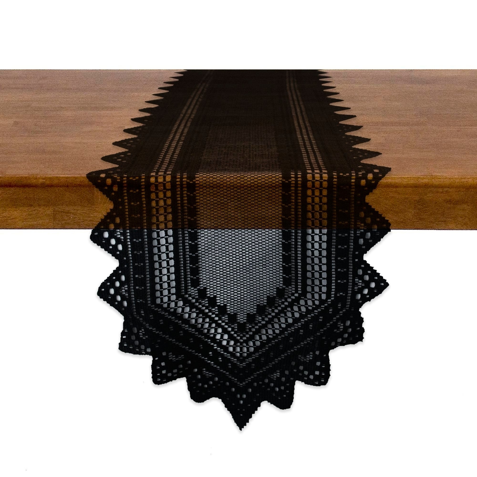 Nordic Lace Tablerunner Black 14 X 72