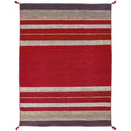 Andes Ruby Red Cotton Chenille Handmade Area Rug 86 X 116