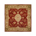 Carol Bolton Rose Red Chenille Hand Knotted Wool Cotton Area Rug