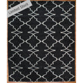 Portfolio Black Wool And Viscose Handmade Area Rug