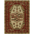 Newport Mansions Sand Red Wool Hand Tufted Area Rug