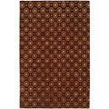 Gramercy Red Wool Silkette Handmade Area Rug