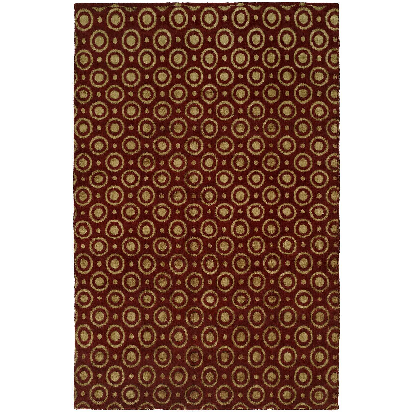 Gramercy Red Wool Silkette Handmade Area Rug
