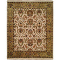Jaipura Ivory Gold Wool Hand Knotted Area Rug
