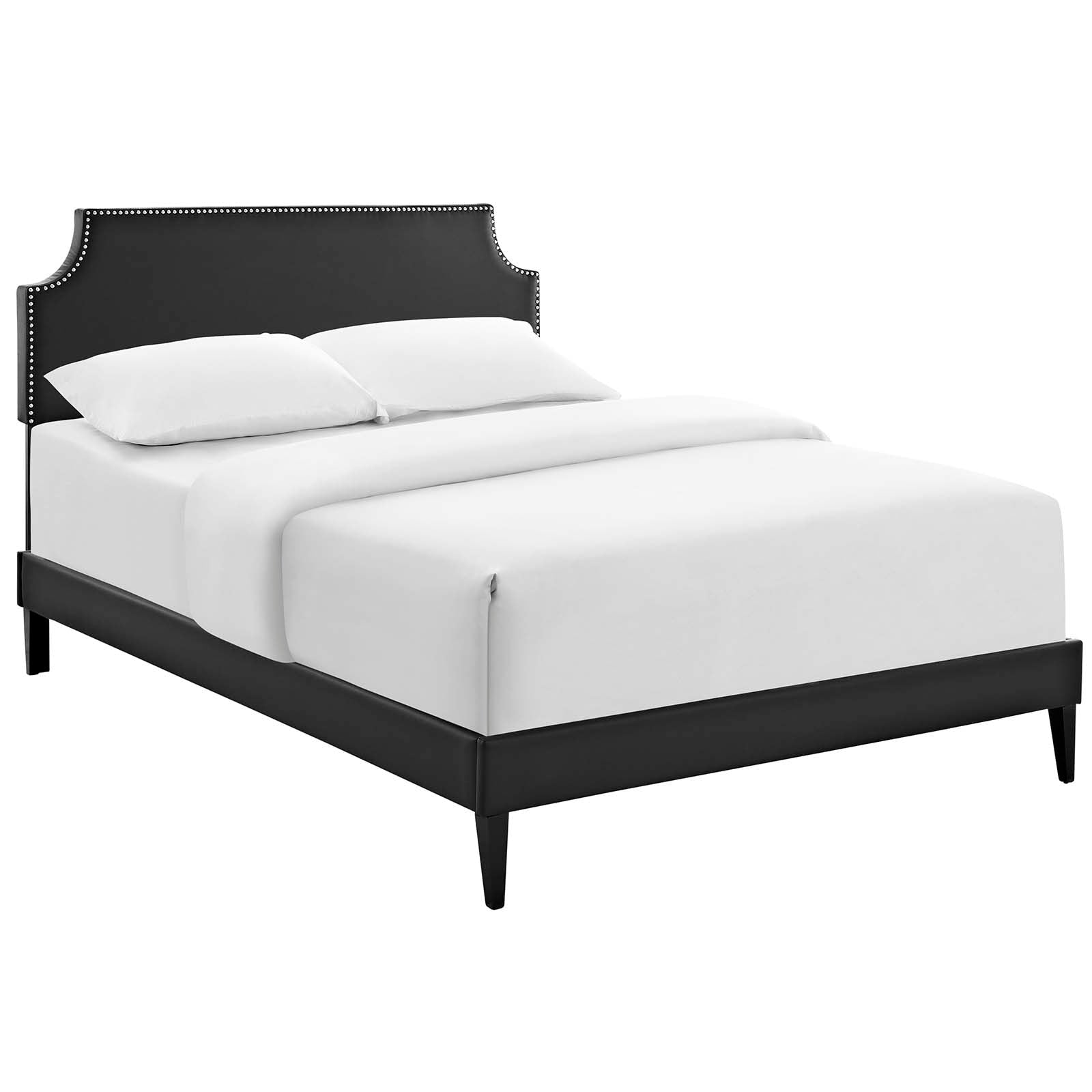 Corene Queen Platform Bed With Squared Tapered Legs