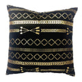 Black And Gold Decorative Throw Pillow