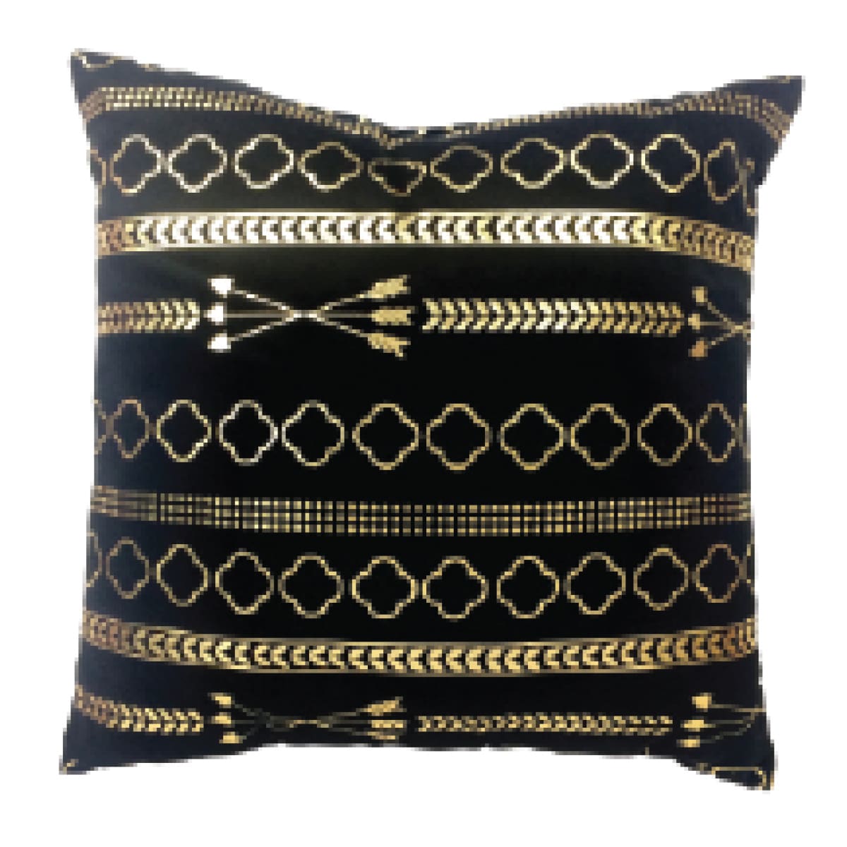Black And Gold Decorative Throw Pillow