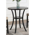 Biony 36 Round Espresso Finish Bar Table Nail Head Trim