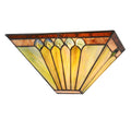 Chloe Tiffany Style 1 Light Black Stained Glass Wall Sconce