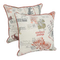 Blazing Needles 17 Inch Postage Throw Pillow Set Of 2
