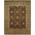 Bashir Brown Gold Hand Knotted Area Rug