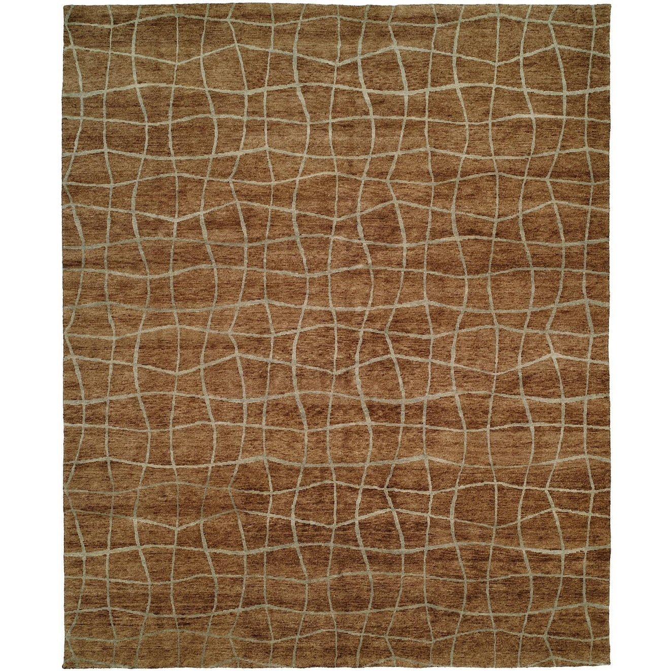 Jade Brown Hand Knotted Area Rug