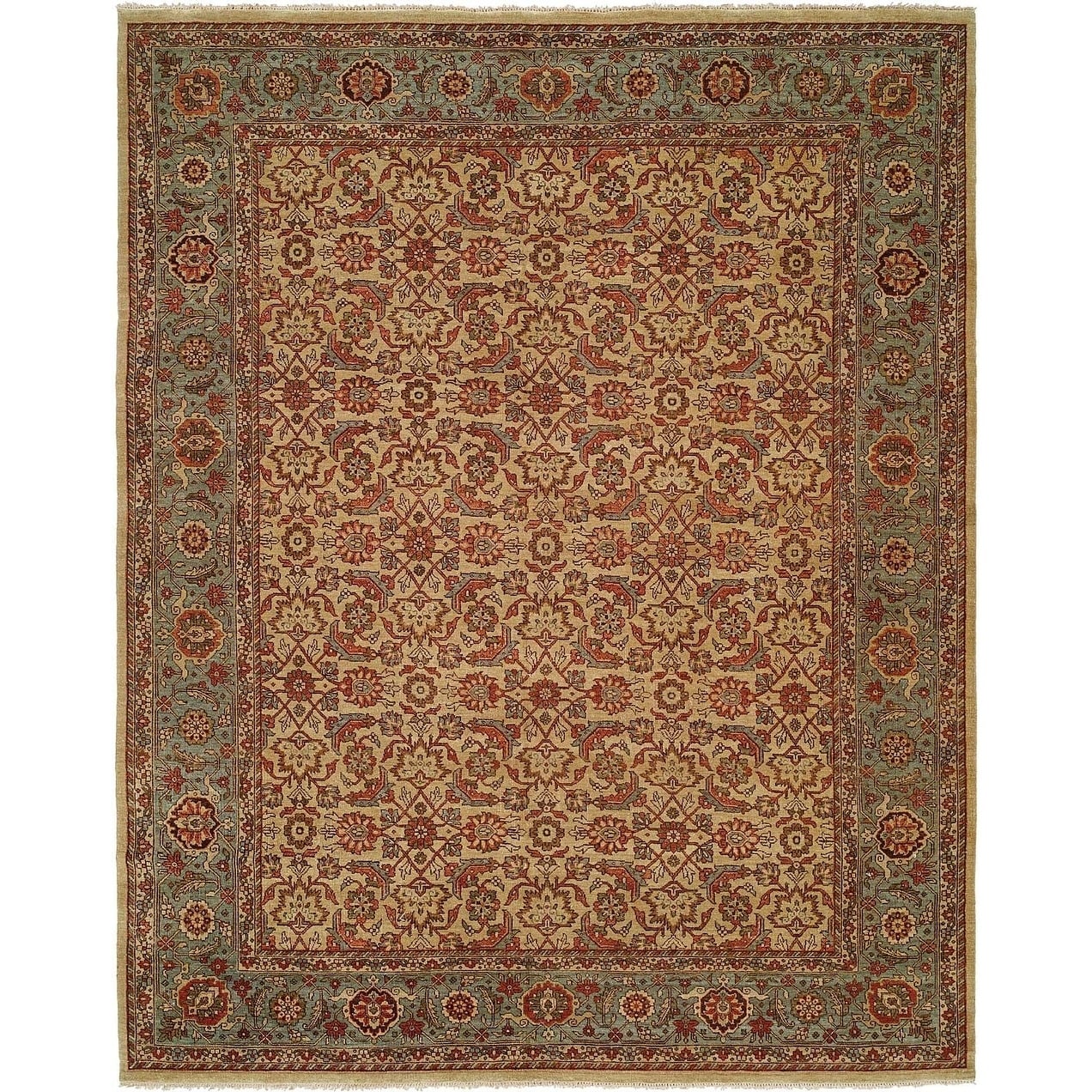 Sonata Sahara Sand Blue Ice Hand Knotted Area Rug